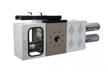 Screen changer for hot melt adhesive extrusion production lines